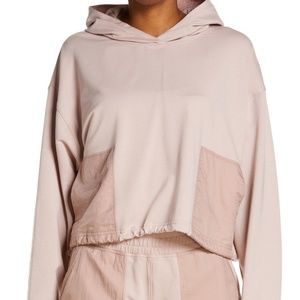 NEW Outdoor Voices Stretch Cotton Modal Hoodie in Nirvana/Seashell Size Small